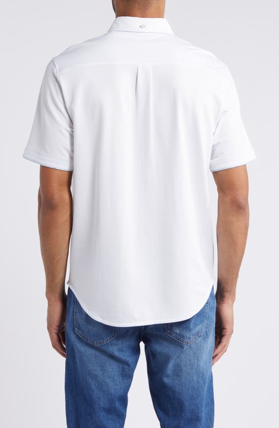 Shop Tommy Bahama San Lucio Islandzone® Short Sleeve Knit Button-up Shirt In White