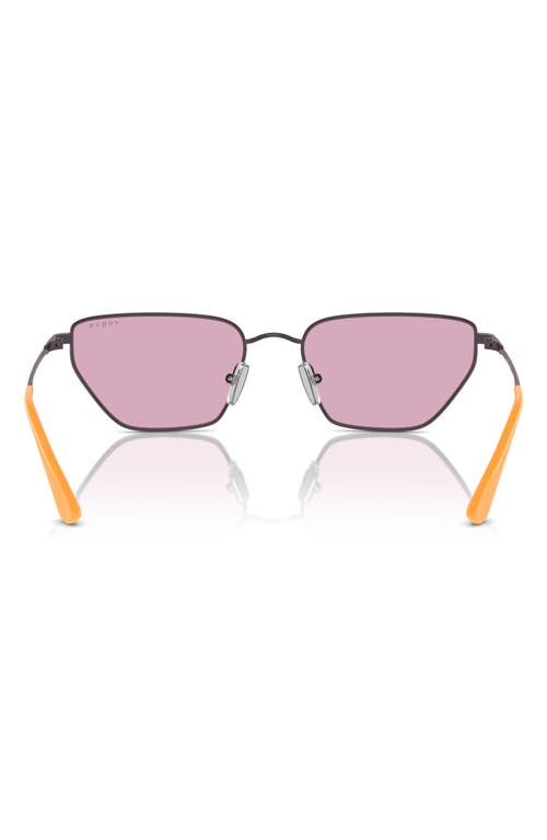 Shop Vogue 56mm Irregular Sunglasses In Violet