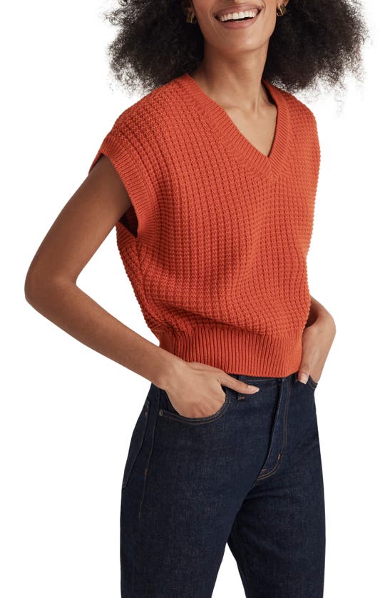 MADEWELL WAFFLE KNIT SWEATER VEST