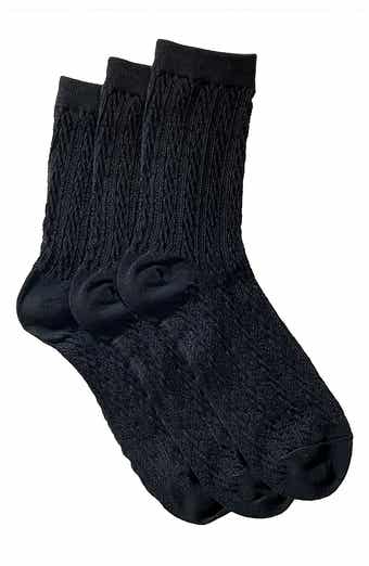 Hue Hue Women's Scalloped Pointelle Socks U2440