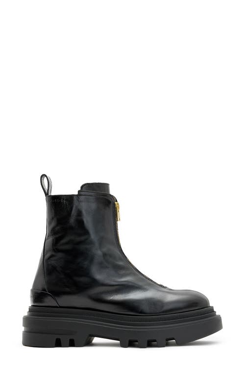 Shop Allsaints Othello Lug Sole Platform Bootie In Black