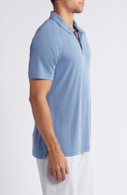 Shop Zella Ace Piqué Performance Golf Polo In Blue Coronet