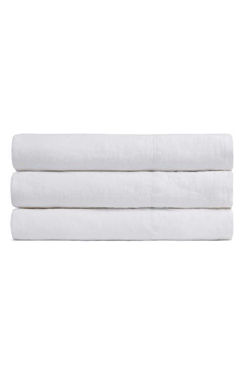 Parachute Linen Flat Sheet in White at Nordstrom