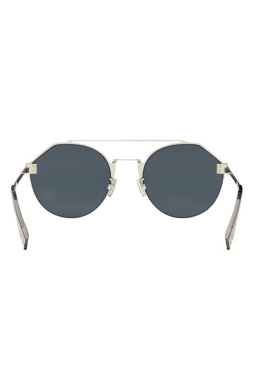 Shop Fendi ' Sky 55mm Round Sunglasses In Gold/blue