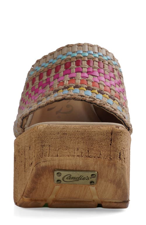 Candies Candie's Nelya Platform Wedge Sandal In Natural Raffia
