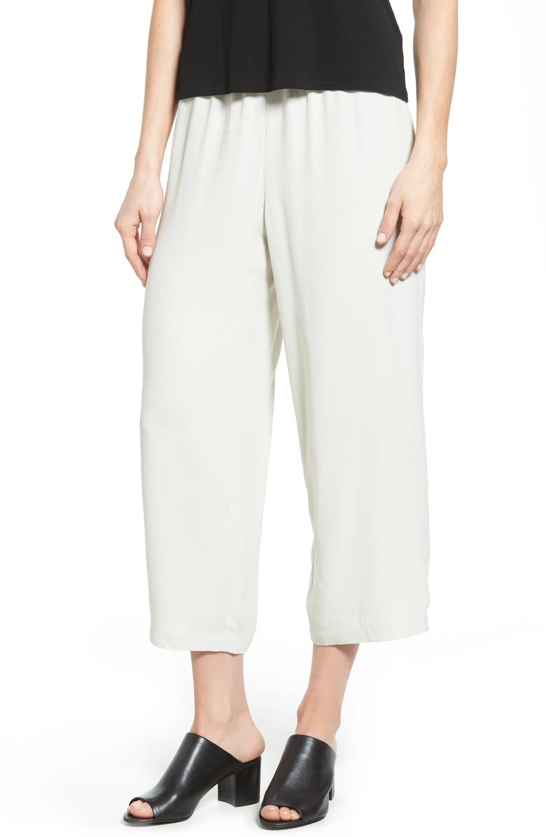 Eileen Fisher Silk Crop Pants (Regular & Petite) | Nordstrom