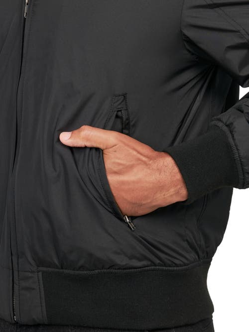 Brooklyn Brigade Solid Reversible Bomber Jacket In Black