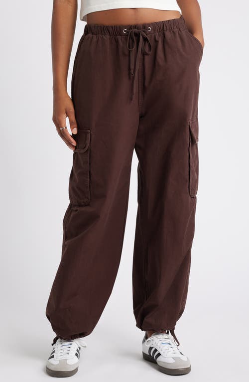 Shop Bp. Parachute Cotton Cargo Pants In Brown Coffee