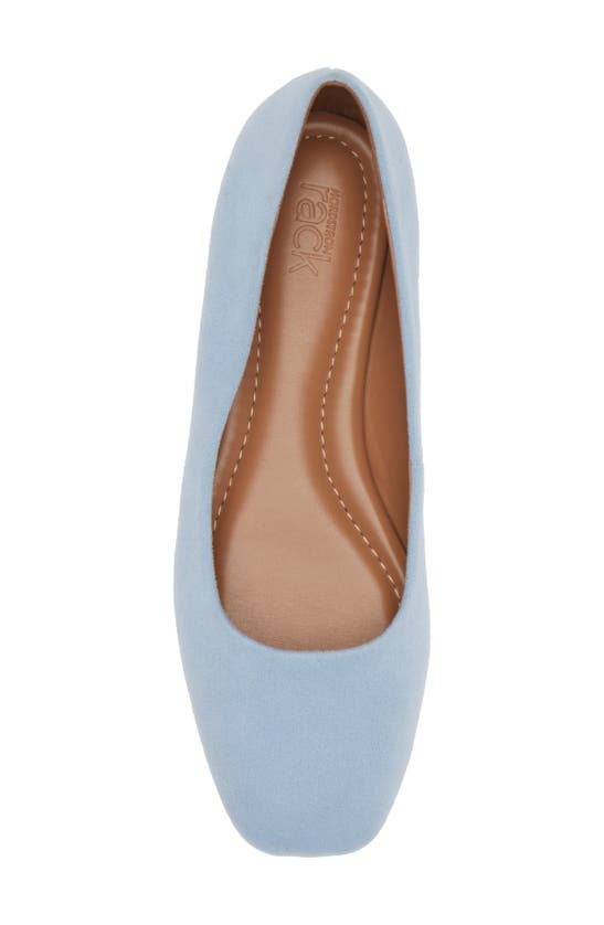 Shop Nordstrom Rack Square Toe Flat In Blue Chambray