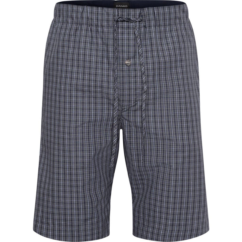 Hanro Night And Day Woven Cotton Shorts In Casual Check