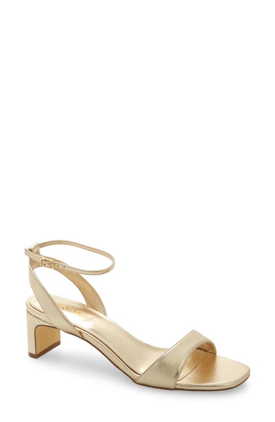 Lilly Pulitzer Cherie Ankle Strap Sandal In Gold Metal