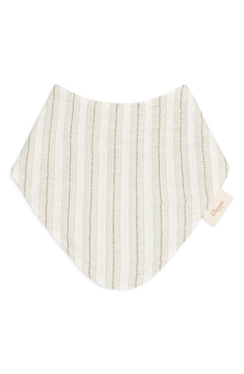 Crane Baby Avery 3-pack Cotton Muslin Bandana Bibs In Ivory