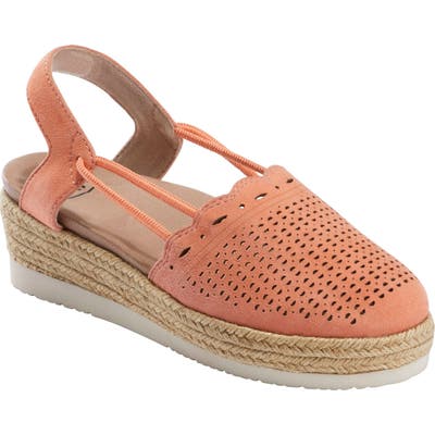 Earth Buran Azalea Espadrille Wedge- Orange