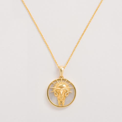 Freya Rose Zodiac Necklace In Aries