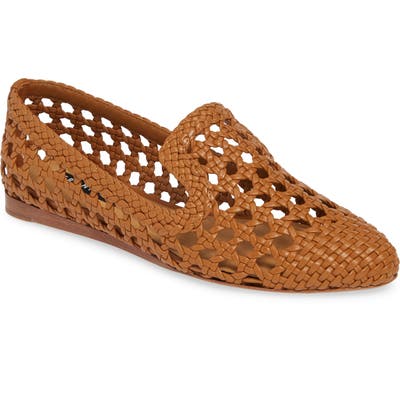 Veronica Beard Griffin Woven Loafer - Beige