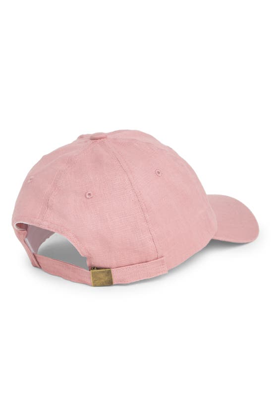 Shop Melrose And Market Linen Baseball Cap In Pink Dusty