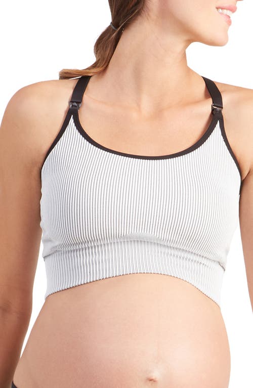 Ingrid & Isabel Seamless Active Maternity/Nursing Bra Black at Nordstrom,