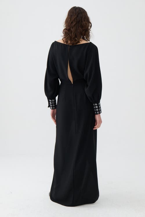NOCTURNE NOCTURNE KNOT FRONT LONG DRESS 