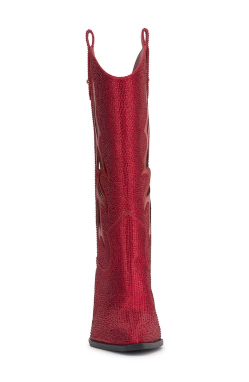 Shop Jessica Simpson Ginika Pointed Toe Western Boot In Red Muse