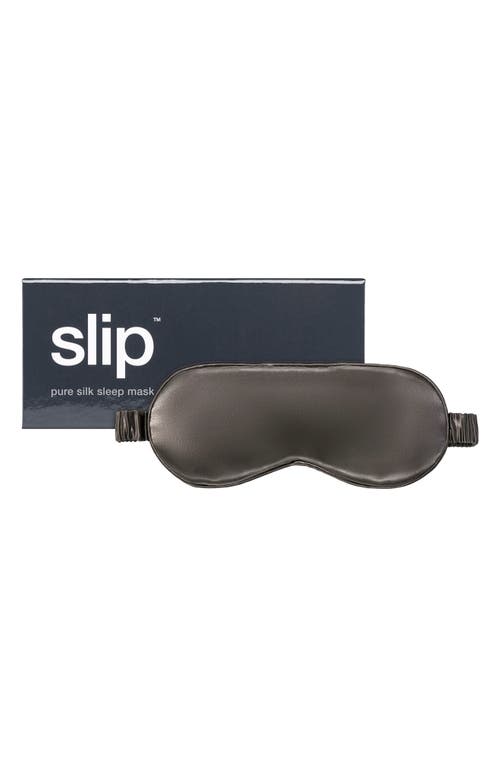 slip Pure Silk Sleep Mask in Charcoal at Nordstrom