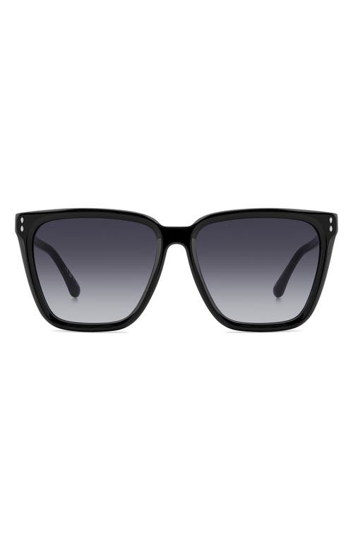 Isabel Marant 58mm Cat Eye Sunglasses in Black/Grey Shaded at Nordstrom