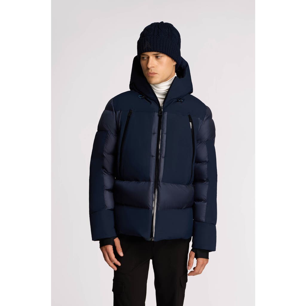 Alpenhaus Barren Heavyweight Multi-tone Puffer With Semi-lustrous Finish In Midnight
