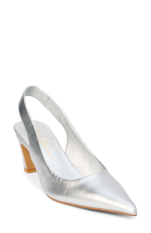 Shop Matisse Leona Slingback Pointed Toe Pump In Silver