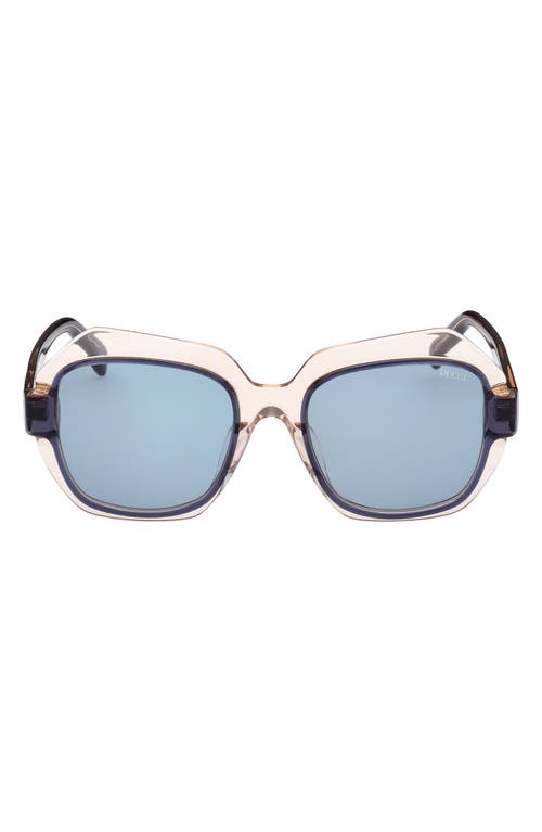 Emilio Pucci 53mm Rectangular Sunglasses in Blue/Other /Blue