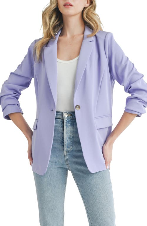 Shop Lush Single Button Blazer In Violet Tulip