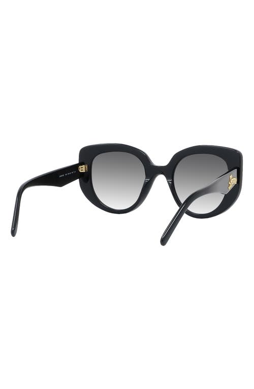 Shop Loewe Curvy 49mm Gradient Butterfly Sunglasses In Shiny Black/gradient Smoke