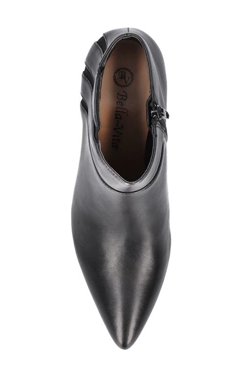 Bella Vita Faraday Womens Zipper Manmade Booties In Black Leather