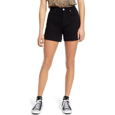 Articles Of Society Ziggey High Waist Denim Shorts, Black