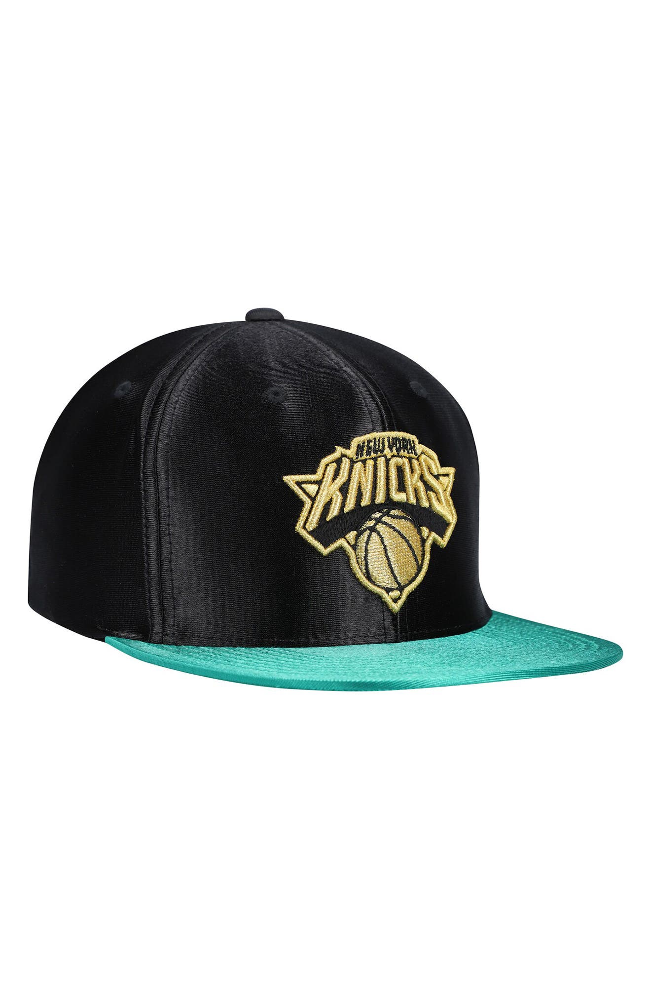 Men's Los Angeles Kings Mitchell & Ness Black Gold Leaf Trucker Snapback Hat