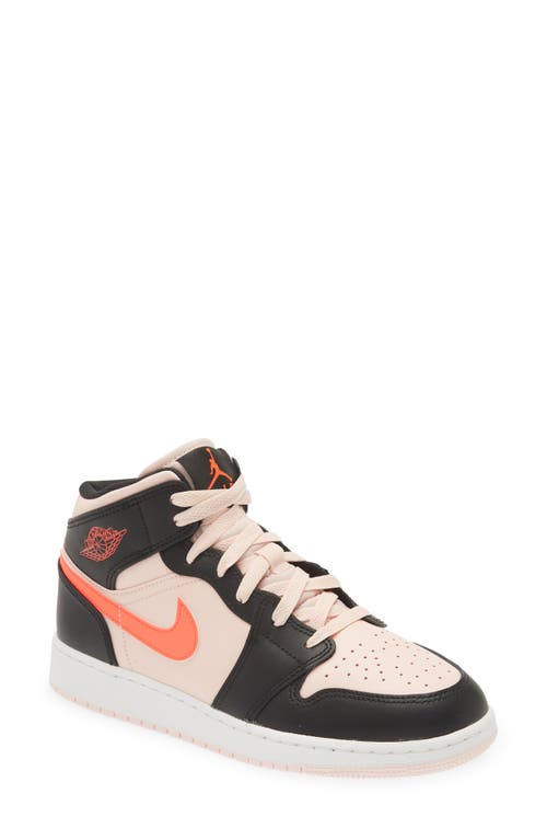Jordan Air 1 Mid Sneaker In Atmosphere/infrared 23/black