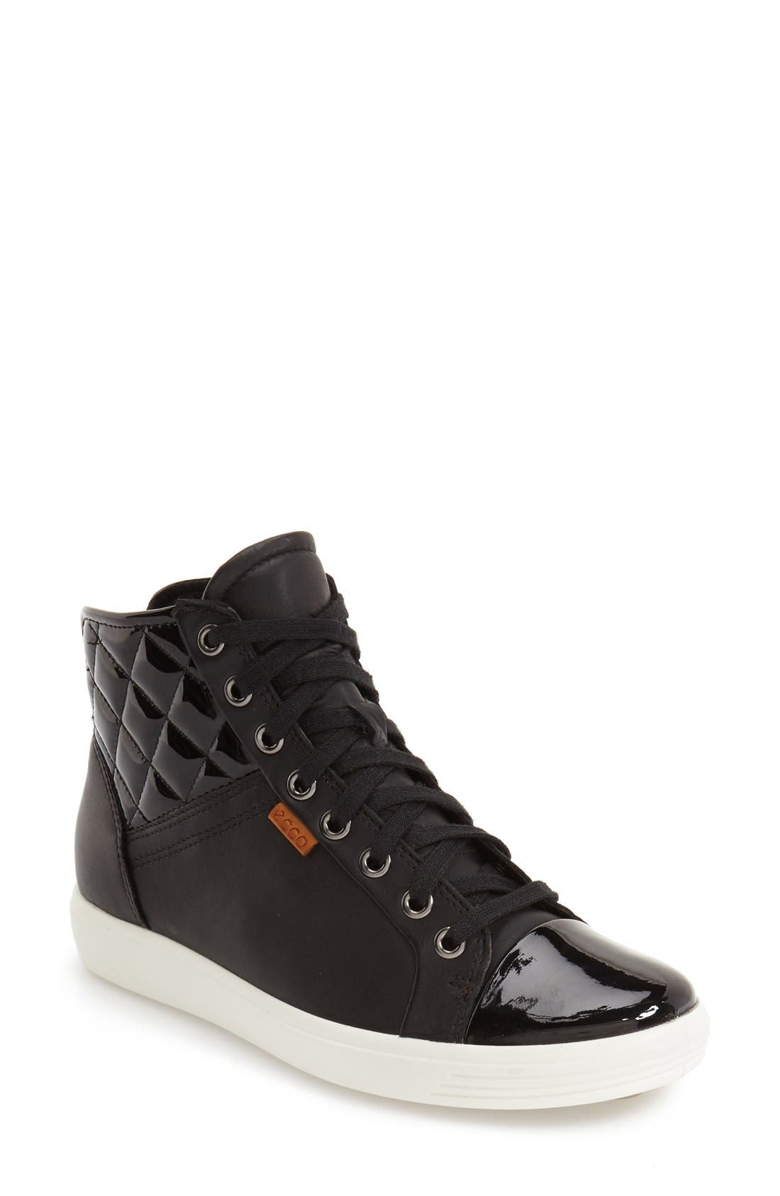 ECCO 'Soft 7' Quilted High Top Sneaker 