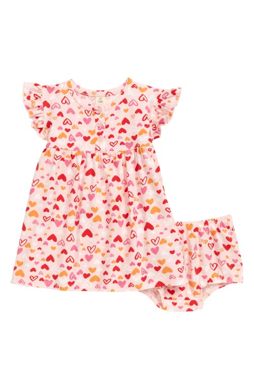 Tucker + Tate Flutter Sleeve Dress in Pink English Doodle Hearts