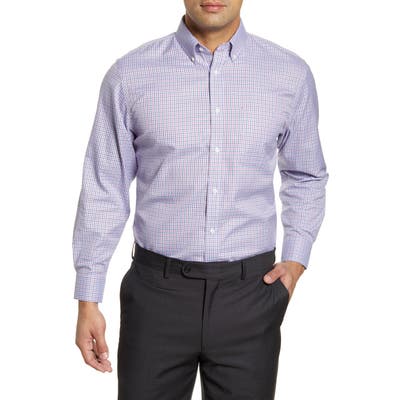 Nordstrom Shop Smartcare(TM) Traditional Fit Check Dress Shirt - Red