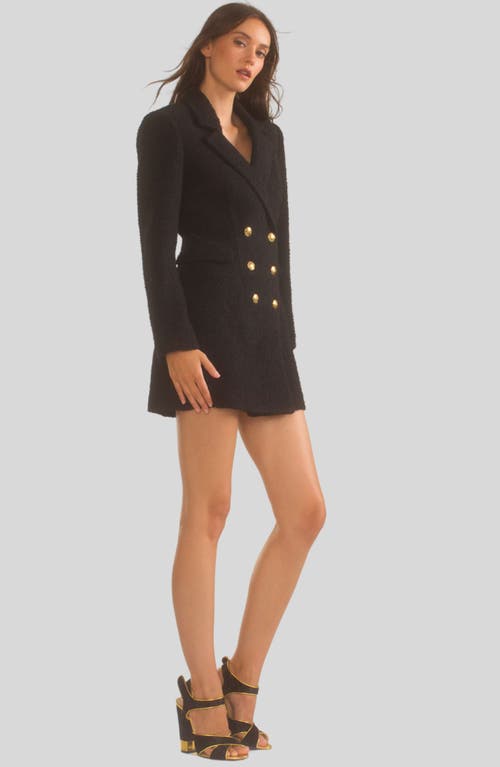 Cynthia Rowley Bardot Boucle Blazer Dress In Black