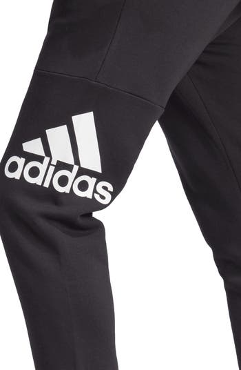 adidas Black Sportswear Essentials Fleece Regular Tapered Joggers