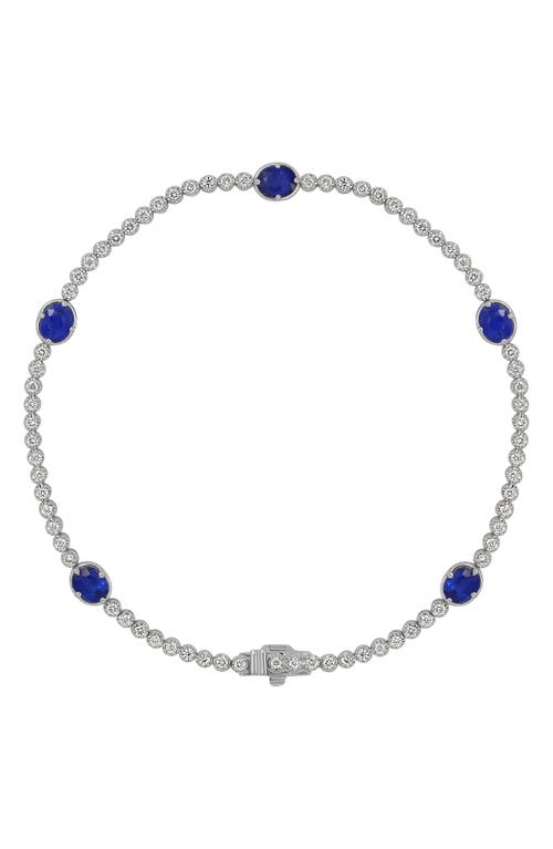 Bony Levy El Mar Diamond & Sapphire Bracelet In 18k White Gold