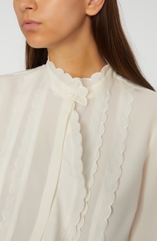 ELIE TAHARI ELIE TAHARI THE RAE SCALLOP SHIRT 