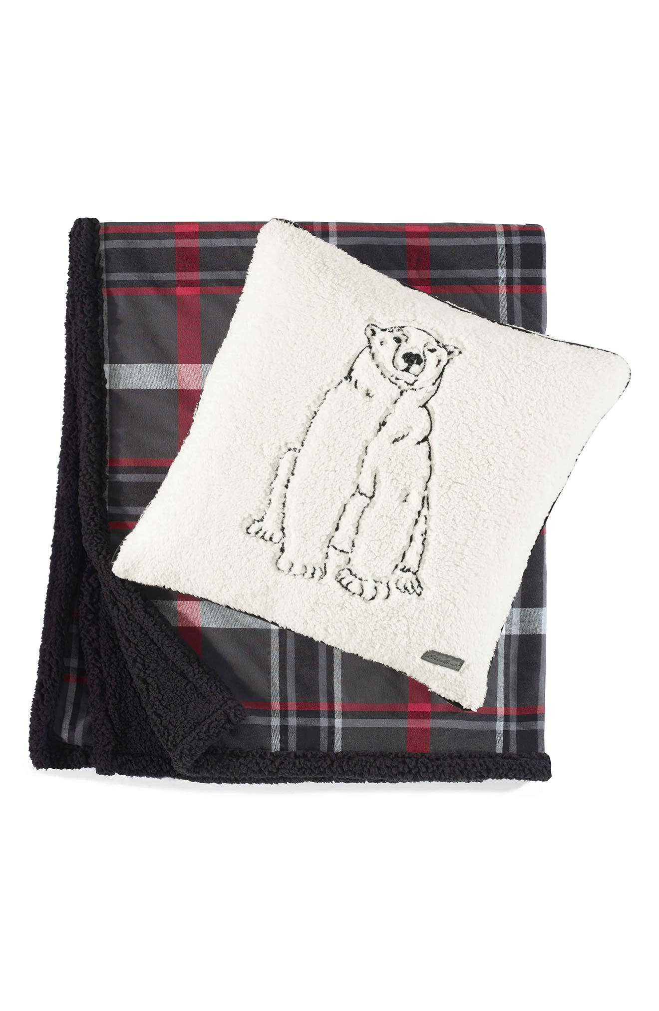 polar bear throw pillow