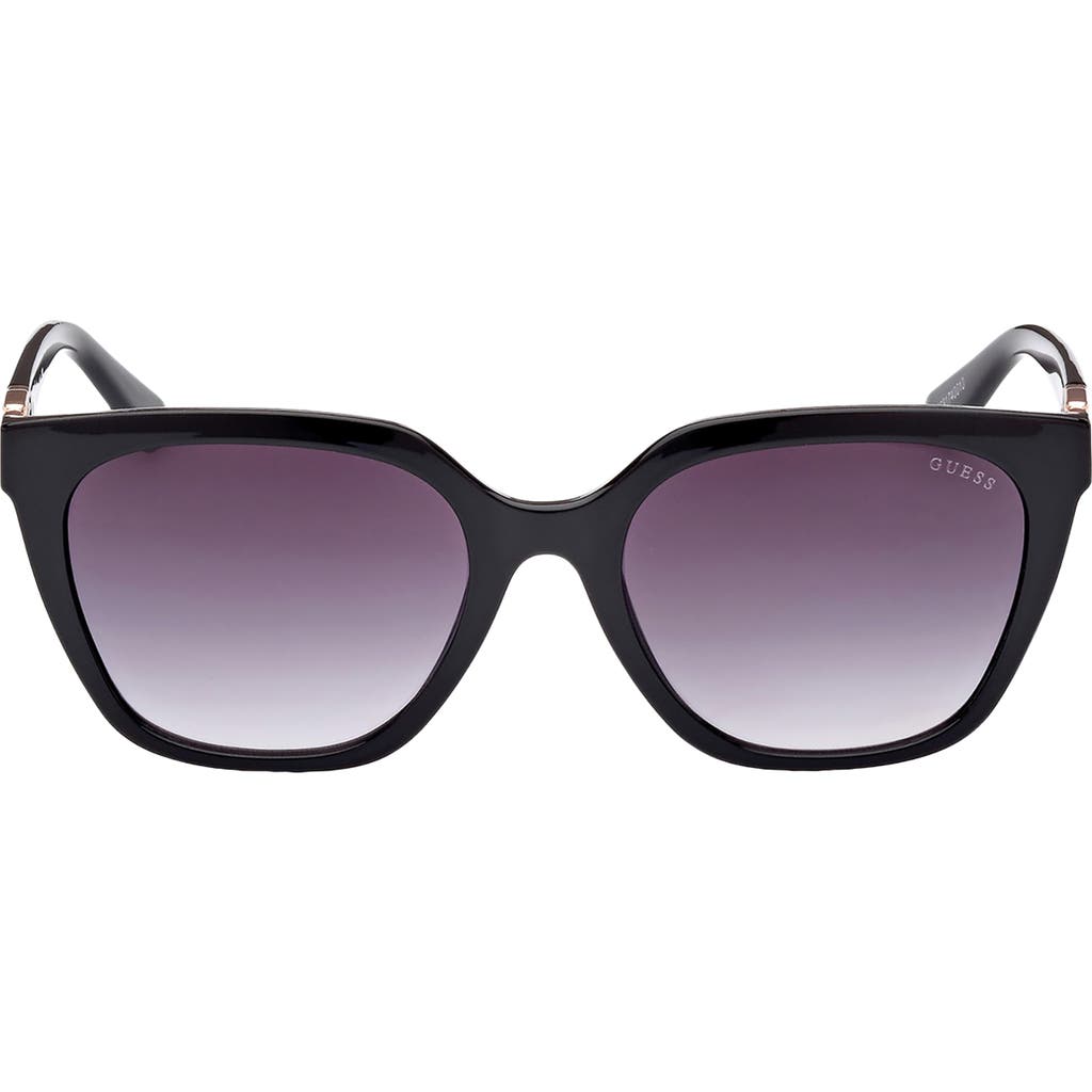 Guess 55mm Gradient Square Sunglasses In Black
