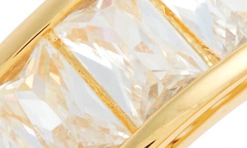 Nordstrom Set Of 2 Channel Cubic Zirconia Rings In Clear- Gold
