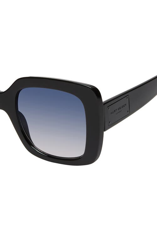 Shop Kurt Geiger London 53mm Square Sunglasses In Solid Black/smoke Gradient