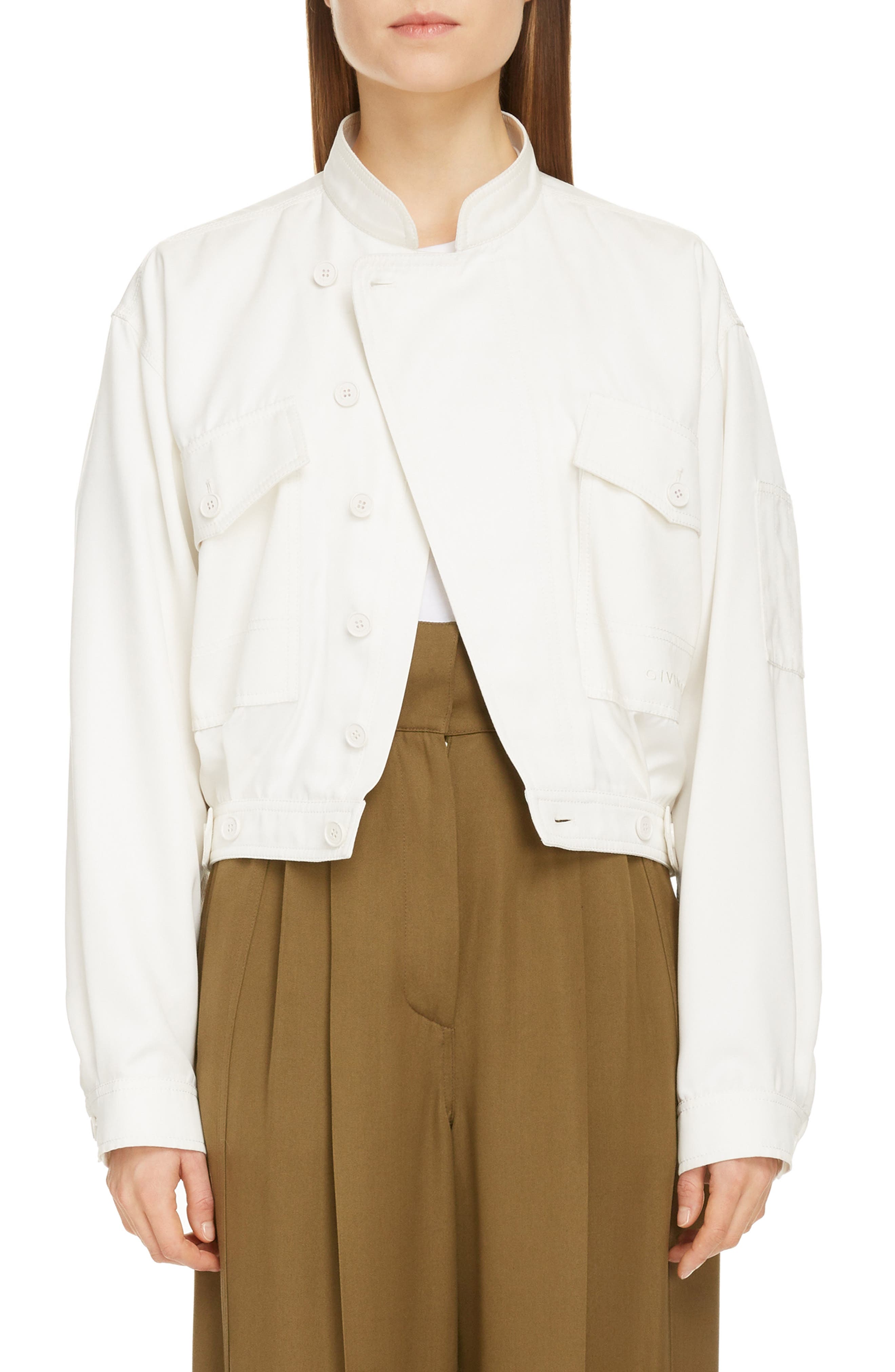 vince cropped denim jacket