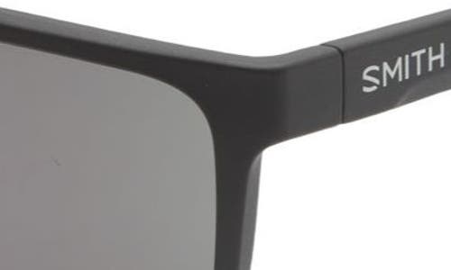 Smith Riptide 61mm Polarized Sport Square Sunglasses In Matte Black/black