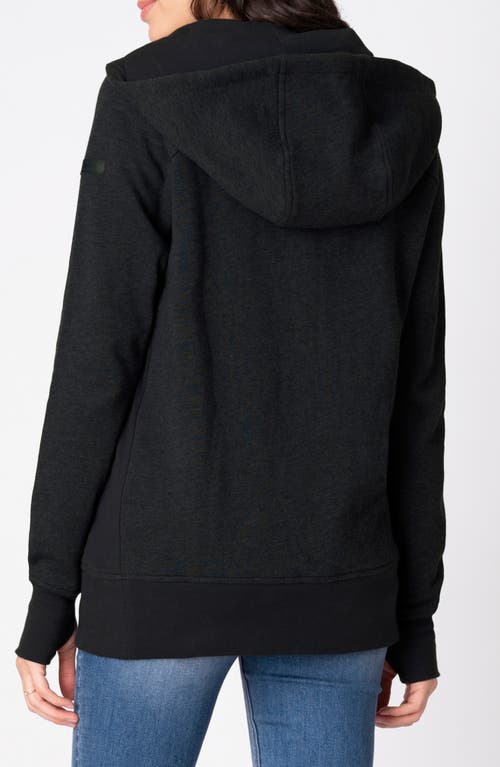 Shop Seraphine 3-in-1 Maternity Zip Hoodie In Black