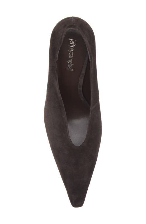 Shop Jeffrey Campbell Hints High Heel Pump In Brown Suede