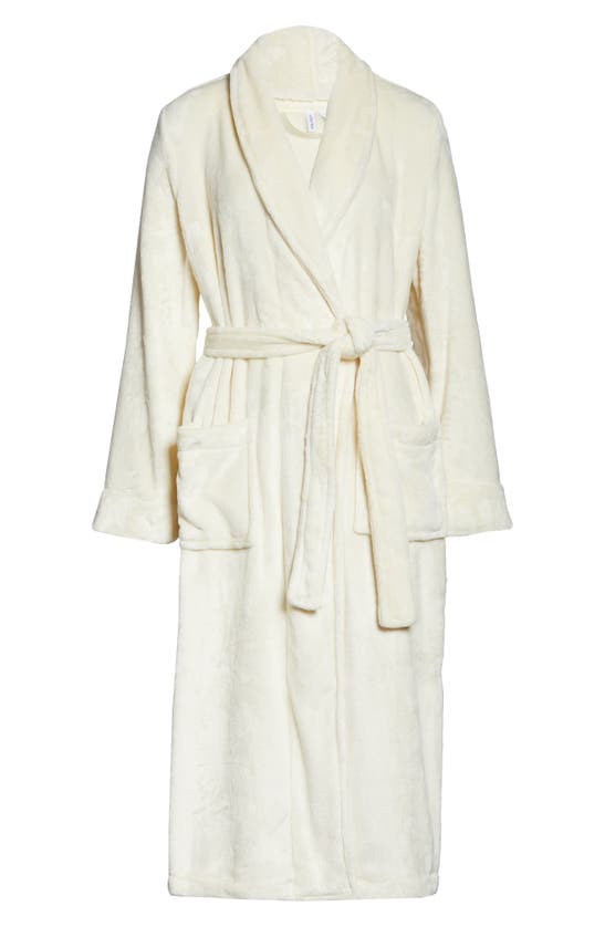 Nordstrom Bliss Plush Robe In Vanilla